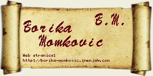 Borika Momković vizit kartica